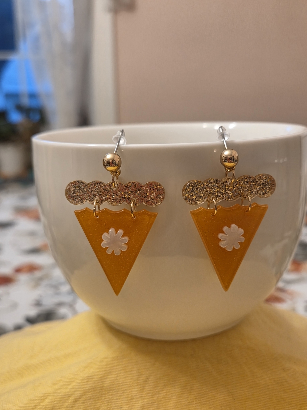 Sparkly & Fun Pumkin Pie Earrings